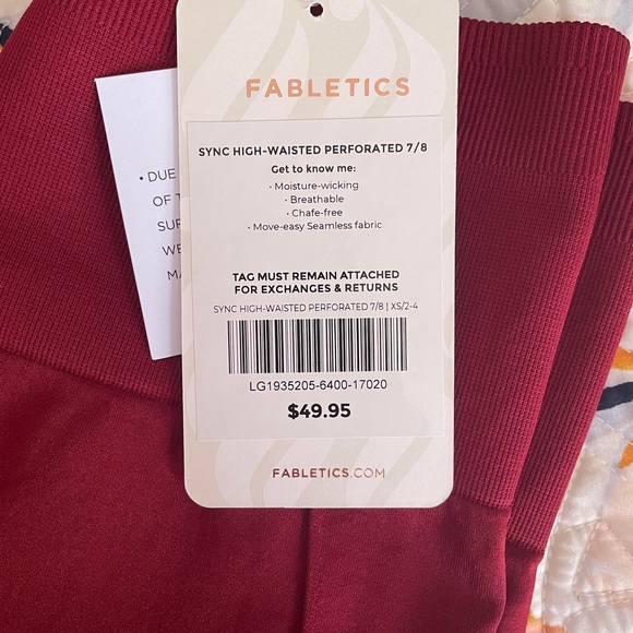 Fabletics Sync High-waisted Perforated 7/8 XS/4 - Picture 6 of 9